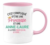 quotedazur - Mug Humour C'est Compliqué D'être Une Anne-laure Et Une Princesse - Idée Cadeau Prénom Anne-laure Anniversaire