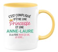 quotedazur - Mug Humour C'est Compliqué D'être Une Anne-laure Et Une Princesse - Idée Cadeau Prénom Anne-laure Anniversaire