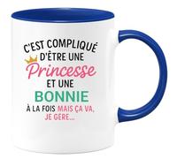 quotedazur - Mug Humour C'est Compliqué D'être Une Bonnie Et Princesse Idée Cadeau Prénom Anniversaire
