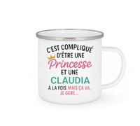 quotedazur - Mug Humour C'est Compliqué D'être Une Claudia Et Une Princesse - Idée Cadeau Prénom $women Anniversaire