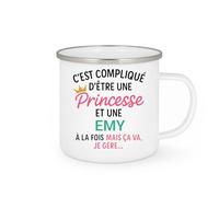 quotedazur - Mug Humour C'est Compliqué D'être Une Emy Et Princesse Idée Cadeau Prénom $women Anniversaire