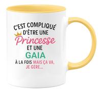 quotedazur - Mug Humour C'est Compliqué D'être Une Gaia Et Princesse Idée Cadeau Prénom Anniversaire