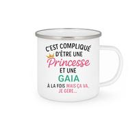 quotedazur - Mug Humour C'est Compliqué D'être Une Gaia Et Princesse Idée Cadeau Prénom Anniversaire