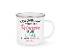 quotedazur - Mug Humour C'est Compliqué D'être Une Lital Et Princesse Idée Cadeau Prénom Anniversaire