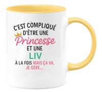 quotedazur - Mug Humour C'est Compliqué D'être Une Liv Et Princesse Idée Cadeau Prénom $women Anniversaire