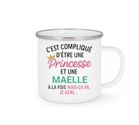 quotedazur - Mug Humour C'est Compliqué D'être Une Maelle Et Princesse Idée Cadeau Prénom Anniversaire