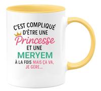 quotedazur - Mug Humour C'est Compliqué D'être Une Meryem Et Princesse Idée Cadeau Prénom Anniversaire