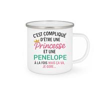 quotedazur - Mug Humour C'est Compliqué D'être Une Penelope Et Une Princesse - Idée Cadeau Prénom Anniversaire