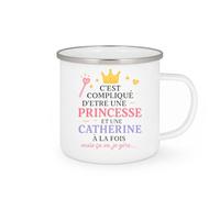 quotedazur - Mug Humour C'est Compliqué D'être Une Princesse Et Catherine À La Fois, Mais Je Gère Idée Cadeau Originale Avec Tasse Pour Femme Au Quotidien