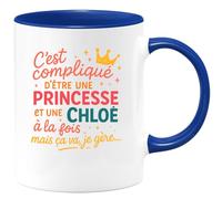 quotedazur - Mug Humour C'est Compliqué D'être Une Princesse Et Cloe, Mais Je Gère Tout Avec Style Cadeau Original Tasse Unique Pour Femme Moderne