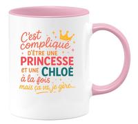 quotedazur - Mug Humour C'est Compliqué D'être Une Princesse Et Cloe, Mais Je Gère Tout Avec Style Cadeau Original Tasse Unique Pour Femme Moderne