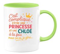 quotedazur - Mug Humour C'est Compliqué D'être Une Princesse Et Cloe, Mais Je Gère Tout Avec Style Cadeau Original Tasse Unique Pour Femme Moderne