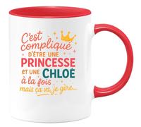 quotedazur - Mug Humour C'est Compliqué D'être Une Princesse Et Cloe, Mais Je Gère Tout Avec Style Cadeau Original Tasse Unique Pour Femme Moderne