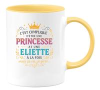 quotedazur - Mug Humour C'est Compliqué D'être Une Princesse Et Eliette, Mais Ça Va, Je Gère. Idée Cadeau Originale Tasse Unique Pour Les Princesses Élites