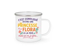quotedazur - Mug Humour C'est Compliqué D'être Une Princesse Et Flora, Mais Je Gère Au Quotidien Idée Cadeau Originale Tasse Pour Femme Unique Stylée