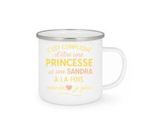 quotedazur - Mug Humour C'est Compliqué D'être Une Princesse Et Une Sandra, Mais Je Gère - Idée Cadeau Originale Tasse Humoristique Pour Femme Unique