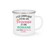 quotedazur - Mug Humour C'est Compliqué D'être Une Romane Et Princesse Idée Cadeau Prénom Anniversaire