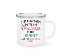 quotedazur - Mug Humour C'est Compliqué D'être Une Sirine Et Princesse Idée Cadeau Prénom Anniversaire