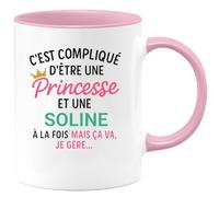 quotedazur - Mug Humour C'est Compliqué D'être Une Soline Et Une Princesse - Idée Cadeau Prénom $women Anniversaire
