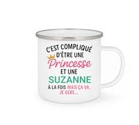 quotedazur - Mug Humour C'est Compliqué D'être Une Suzanne Et Princesse Idée Cadeau Prénom Anniversaire