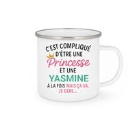 quotedazur - Mug Humour C'est Compliqué D'être Une Yasmine Et Princesse Idée Cadeau Prénom Anniversaire