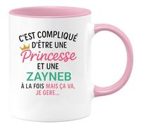 quotedazur - Mug Humour C'est Compliqué D'être Une Zayneb Et Princesse Idée Cadeau Prénom Anniversaire
