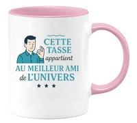 quotedazur - Mug Humour Cette Tasse Appartient Au Meilleur Ami De L'univers - Cadeau Original Tasse Pour Ami Fidèle Et Compagnon Idéal