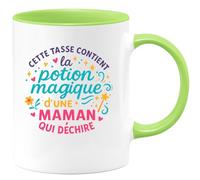 quotedazur - Mug Humour Cette tasse contient la potion magique d'une maman qui déchire - Cadeau Maman Femme