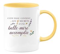 quotedazur - Mug Humour Cette tasse contient les secrets d'une belle-mère accomplie - Cadeau Belle-mère Femme