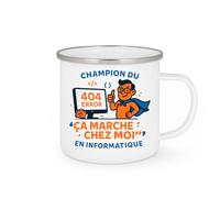 quotedazur - Mug Humour Champion Du 'Ça Marche Chez Moi' En Informatique Cadeau Départ Collègue