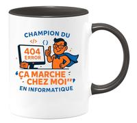 quotedazur - Mug Humour Champion Du 'Ça Marche Chez Moi' En Informatique Cadeau Départ Collègue