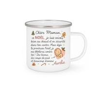 quotedazur - Mug Humour Chère Maman, Ce Noël Je Suis Au Chaud Dans Ton Ventre, L'an Prochain Blotti Contre Toi, Plein D’amour De Ton Bébé. - Cadeau Original Tasse Pour Future Maman Attendrissante