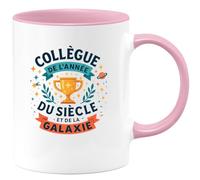 quotedazur - Mug Humour Collègue de l'année, du siècle et de la galaxie - Cadeau Collègue Homme