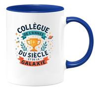 quotedazur - Mug Humour Collègue de l'année, du siècle et de la galaxie - Cadeau Collègue Homme