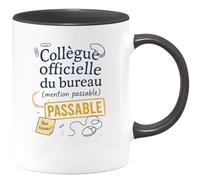 quotedazur - Mug Humour Collègue Officielle Du Bureau (Mention Passable) Cadeau Départ