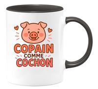 quotedazur - Mug Humour Copain Comme Cochon Cadeau Tasse Originale Pour Homme Ami Fidèle Idéal Humoristique Amitié