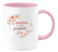 quotedazur - Mug Humour Cousine Plus Que Parfaite - Cadeau Unique Personnalisé Avec Prénom - Idée Cadeau Unique - Tasse Personnalisée Pour Cousine Exceptionnelle