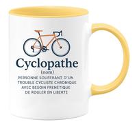quotedazur - Mug Humour Cyclopathe (Nom) Personne Souffrant D'un Trouble Cycliste Chronique Avec Besoin Frénétique De Rouler En Liberté - Cadeau Parfait Pour Cyclistes Passionnés Avec Tasse Unique