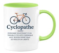 quotedazur - Mug Humour Cyclopathe (Nom) Personne Souffrant D'un Trouble Cycliste Chronique Avec Besoin Frénétique De Rouler En Liberté Cadeau Parfait Pour Cyclistes Passionnés Tasse Unique