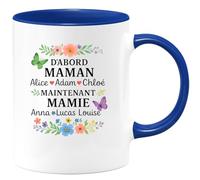 quotedazur - Mug Humour D'abord Maman Alice Adam Chloé, Maintenant Mamie Anna Lucas Louise, Cécile Paul Cadeau Parfaite Pour Et Tasse Personnalisée Élégante