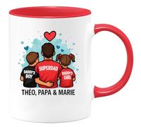 quotedazur - Mug Humour Daddy's Boy Superdad Girl Tasse Cadeau Pour Papa Théo Marie Original Avec Personnalisée Prénom Famille