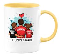 quotedazur - Mug Humour Daddy's Boy Superdad Girl Tasse Cadeau Pour Papa Théo Marie Original Avec Personnalisée Prénom Famille