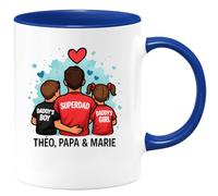 quotedazur - Mug Humour Daddy's Boy Superdad Girl Tasse Cadeau Pour Papa Théo Marie Original Avec Personnalisée Prénom Famille