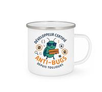 quotedazur - Mug Humour Développeur certifié anti-bugs depuis toujours - Cadeau Développeur informatique Homme