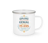 quotedazur - Mug Humour Diplôme Génial Depuis 75 Ans, Toujours En Progrès Et Source De Fierté Cadeau Tasse Originale Pour Homme Diplômé Fier Ses