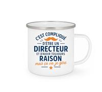 quotedazur - Mug Humour Directeur C'est Compliqué D'avoir Toujours Raison, Mais Je Gère Cadeau Parfait Pour Tasse Et Motivation