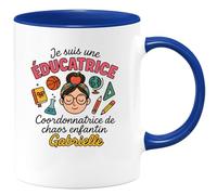 quotedazur - Mug Humour Educatrice Coordonnatrice Gabrielle, Maître Du Chaos Enfantin Idéal Cadeau Pour Éducatrice Avec Tasse Unique Et Stylée