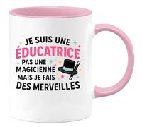 quotedazur - Mug Humour Éducatrice Fière, Pas Magicienne, Mais Réalise Des Merveilles Au Quotidien Idée Cadeau Originale Tasse Pour Exceptionnelle