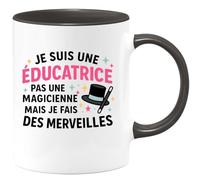 quotedazur - Mug Humour Éducatrice Fière, Pas Magicienne, Mais Réalise Des Merveilles Au Quotidien Idée Cadeau Originale Tasse Pour Exceptionnelle