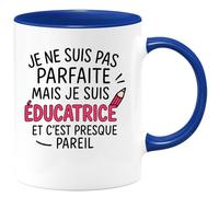 quotedazur - Mug Humour Éducatrice Imparfaite Mais Passionnée, Cadeau Parfait Pour Elle - Idée Cadeau Tasse Pour Éducatrice Passionnée Et Engagée
